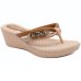 Chinelo Anabela Piccadilly Detalhe Conforto Napa Soft - Caramelo