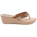 Chinelo Anabela Piccadilly Detalhe Conforto Napa Soft - Caramelo