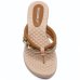 Chinelo Anabela Piccadilly Detalhe Conforto Napa Soft - Caramelo