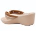 Chinelo Anabela Piccadilly Detalhe Conforto Napa Soft - Caramelo