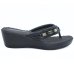 Chinelo Anabela Piccadilly Detalhe Conforto Napa Soft - Preto