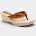 Chinelo Anabela Piccadilly Detalhe Conforto Napa Soft - Bege