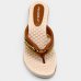 Chinelo Anabela Piccadilly Detalhe Conforto Napa Soft - Bege