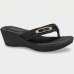 Chinelo Anabela Piccadilly Detalhe Conforto Napa Soft - Preto