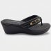 Chinelo Anabela Piccadilly Detalhe Conforto Napa Soft - Preto