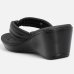 Tamanco Anabela Piccadilly Detalhe Casual Napa - Preto