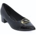 Sapato Piccadilly Salto Baixo Detalhe Feminino - Preto