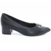 Sapato Piccadilly Salto Baixo Detalhe Feminino - Preto