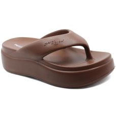 Chinelo Piccadilly Plataforma Marshmallow Feminino - Marrom