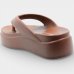 Chinelo Piccadilly Plataforma Marshmallow Feminino - Marrom