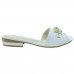 Tamanco Slide Ramarim Pedras Diamante Feminino - Branco