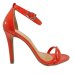 Sandália Ramarim Verniz Tiras Feminina - Vermelho