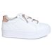 Tênis Ramarim Flatform Cadarço Strass Feminino - Branco e Rosê