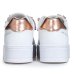 Tênis Ramarim Flatform Cadarço Strass Feminino - Branco e Rosê