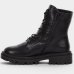 Bota Coturno Ramarim Fivela Tratorada Cano Médio Feminina - Preto