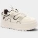 Tênis Ramarim Streetwear Plataforma Feminino - Branco e Marrom