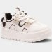 Tênis Ramarim Streetwear Plataforma Feminino - Branco e Marrom