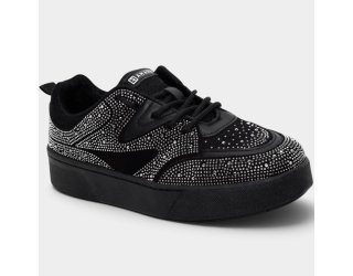 Tênis Ramarim Casual Sneaker Strass Feminino - Preto Tênis Ramarim Casual Sneaker Strass Feminino - Preto