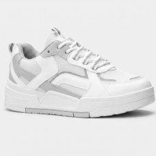 Tênis Ramarim Streetwear Flatform Casual Feminino - Branco e Cinza