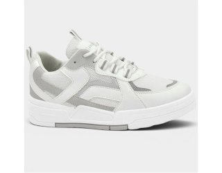 Tênis Ramarim Streetwear Flatform Casual Feminino - Branco e Cinza Tênis Ramarim Streetwear Flatform Casual Feminino - Branco e Cinza