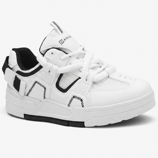 Tênis Ramarim Streetwear Plataforma Feminino - Branco e Preto