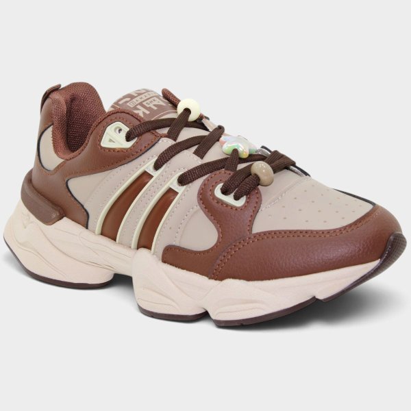 Tênis Ramarim Chuncky Feminino - Bege e Marrom