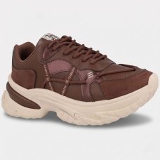 Tênis Ramarim Chunky Fleecy Plus Feminino - Marrom