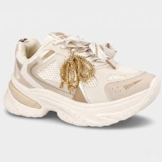 Tênis Ramarim Chunky Kyoto Feminino - Branco e Dourado