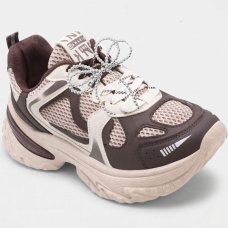 Tênis Ramarim Chunky Kyoto Feminino - Branco e Marrom Escuro