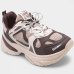 Tênis Ramarim Chunky Kyoto Feminino - Branco e Marrom Escuro