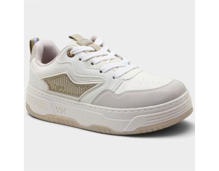 Tênis Via Marte Casual Flatform Feminino - Bege