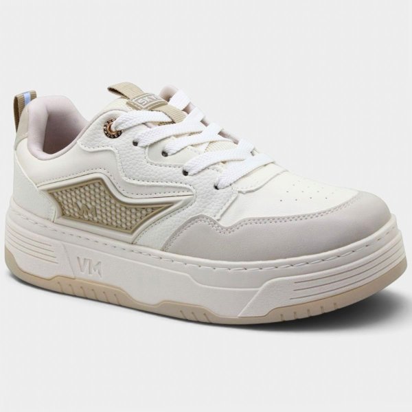 Tênis Via Marte Casual Flatform Feminino - Bege