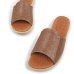 Chinelo Couro Usaflex Slide Detalhes Laser Feminino - Marrom