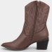 Bota Via Marte Western Cano Médio Feminina - Marrom