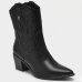 Bota Via Marte Western Cano Médio Feminina - Preto