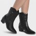 Bota Via Marte Western Cano Médio Feminina - Preto