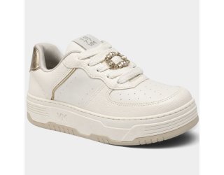 Tênis Via Marte Casual Detalhe Strass Feminino - Marfim Tênis Via Marte Casual Detalhe Strass Feminino - Marfim
