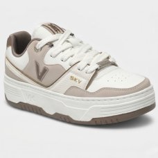 Tênis Via Marte Casual Feminino - Bege e Branco