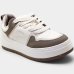 Tênis Via Marte Casual Detalhes Cravejados Feminino - Branco e Cinza