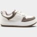 Tênis Via Marte Casual Detalhes Cravejados Feminino - Branco e Cinza