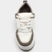 Tênis Via Marte Casual Detalhes Cravejados Feminino - Branco e Cinza