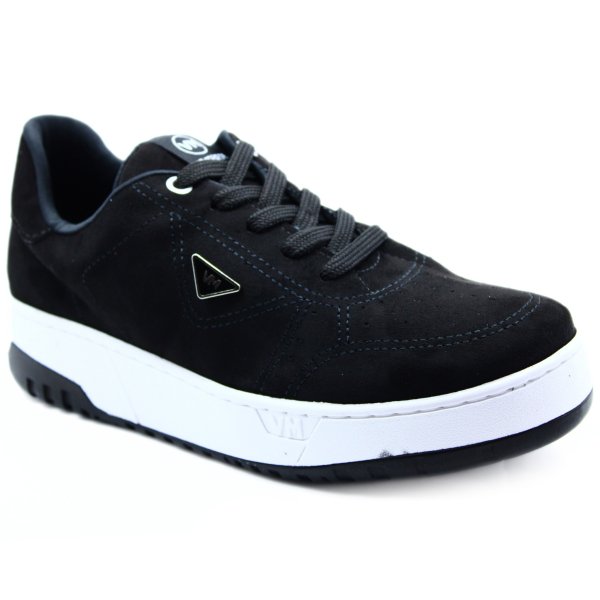 Tênis Via Marte Flatform Casual Feminino - Preto e Branco