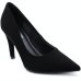 Scarpin Via Marte Nobuck Salto Alto Feminino - Preto