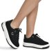 Tênis Via Marte Casual Nobuck Feminino - Preto e Branco