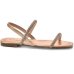 Rasteira Via Marte Metalizado Strass Feminina - Bronze