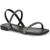 Rasteira Via Marte Strass Feminina - Preto