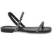 Rasteira Via Marte Strass Feminina - Preto