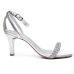 Sandália Via Marte Metalizado Strass Feminina - Prata
