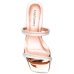 Tamanco Via Marte Tiras Strass Salto Médio Feminino - Dourado