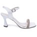 Sandália Via Marte Strass Salto Médio Feminina - Branco
